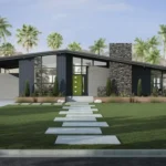mid century modern home with replacement windows