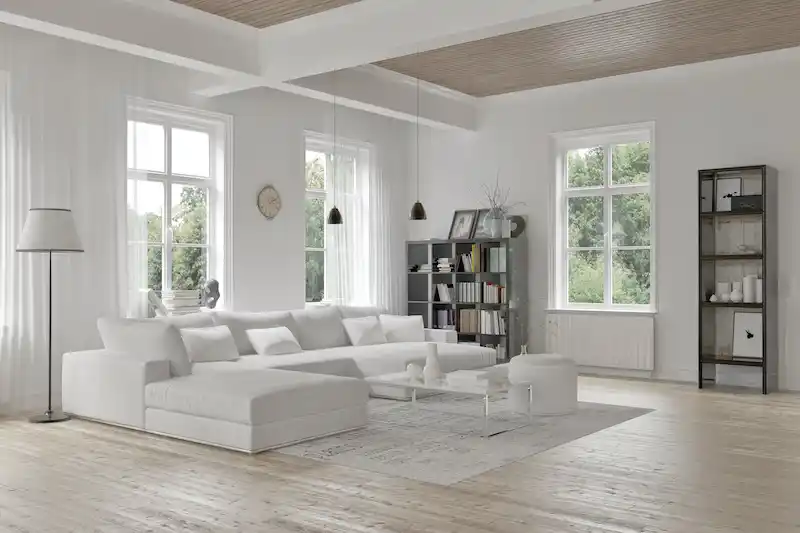 casement and awning windows in a living room