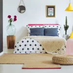 brightly decorated bedroom